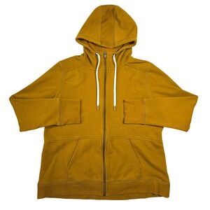 Tek Gear Ultrasoft Fleece Full Zip Hoodie Jacket Men's XXL Yellow Athleisure